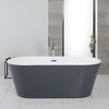Bañera exenta en color gris