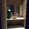 Baño rústico