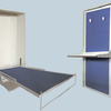 CAMA VERTICAL ABATIBLE DE 90 X 190 CON ESCRITORIO