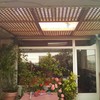 Celosias en techo de pérgola