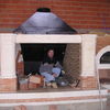 Chimenea abierta gigante, con horno