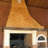 Chimenea abierta gigante, con horno