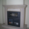 chimenea piedra crema
