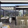 Cocina de exterior con pérgola