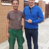 Con Carlos Baute antes de empezar renovacion jardín