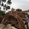 Construcción de noria antigua