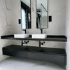 CUARTO DE BAÑO BLANCO Y NEGRO