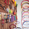 Decoración Vintage en tienda de bicicletas.