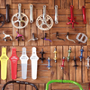 Decoración Vintage en tienda de bicicletas.