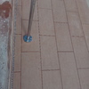 Detalle del pavimento en la zona de ducha.