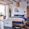 Dormitorio mediterráneo con colchón de IKEA