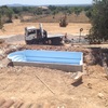 Excavación para poner piscina 