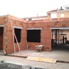 Fachada trasera en construcción
