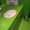Lavabo  de baño Pintado en verde 