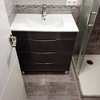 mueble de baño gris