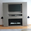 Mueble Tv y chimenea