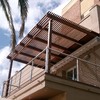 Pérgola con techo de madera