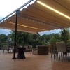 Pérgola de aluminio o inoxidable con toldo corredero y luces led