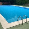 piscina reparada y llenada