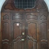 Puerta de Madera con Vidriera (Sucia).