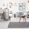 Salón estilo nórdico en gris y blanco