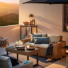 Terraza con muebles y textiles de IKEA