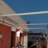 Toldo corredero, estructura instalada