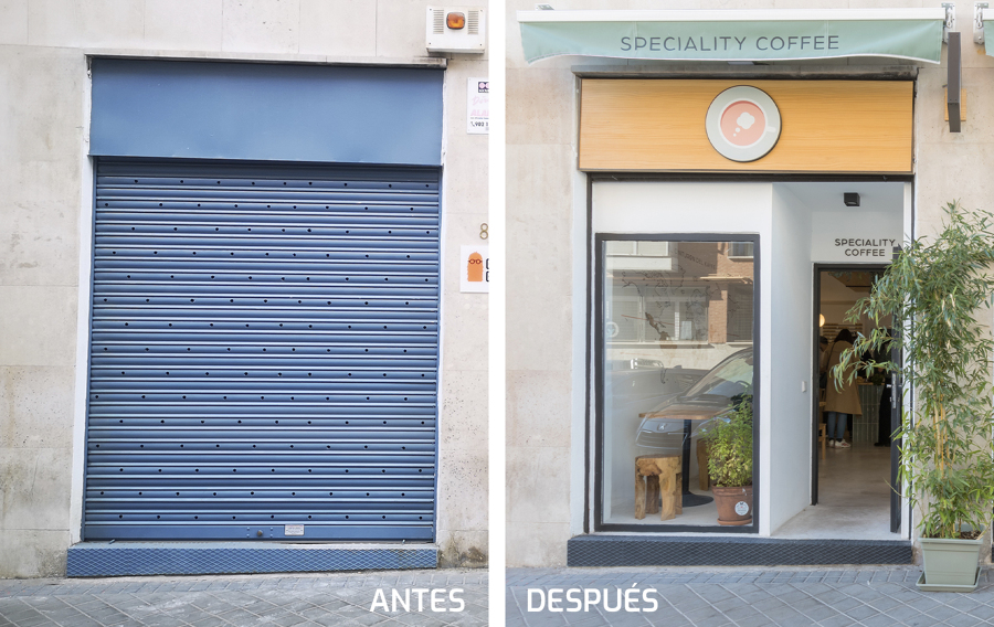 Antes y después de la fachada