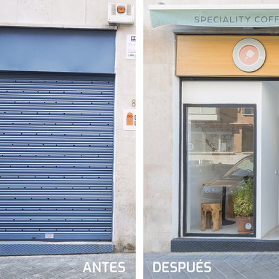 Antes y después de la fachada