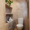 Microcemento beige baño